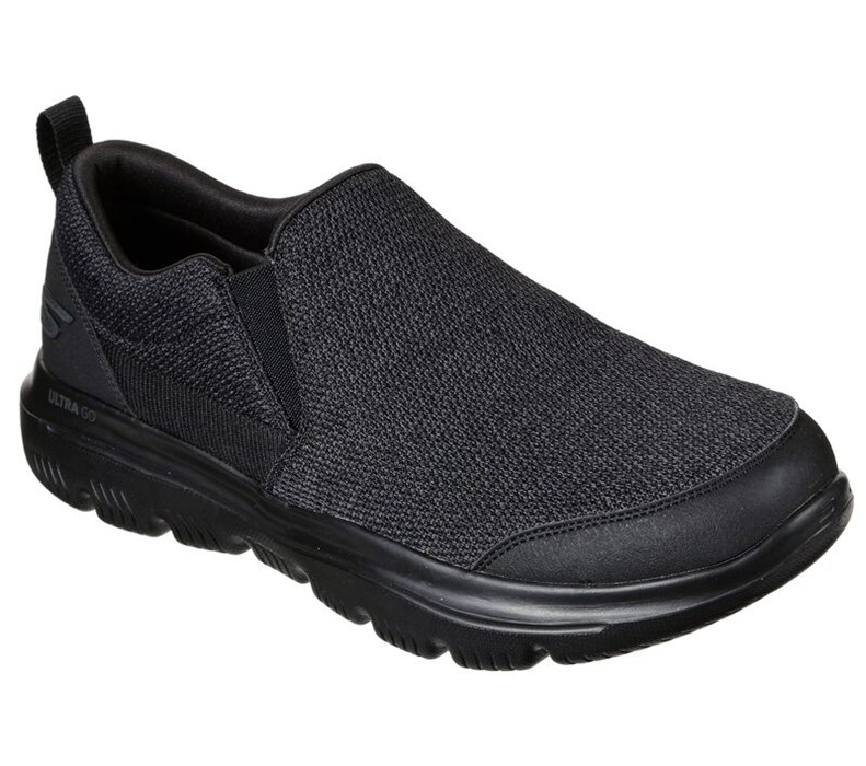 Skechers Gowalk Evolution Ultra - Vectron - Mens Slip On Shoes Black/Grey [AU-JD4958]